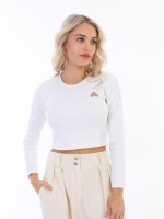 NB 3524 - WHITE CROPPED TOP